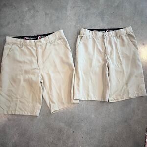 Premium Wear khaki chino lightweight shorts uniform boy size 14 bundle quick dry